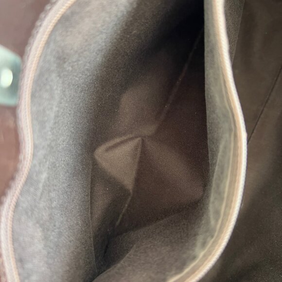 Gucci Tote Bag Mini GG Brown & Beige Denim Brown Leather Trimmed - Picture 13 of 14